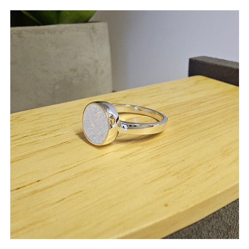 Silver 10mm Bezel Ring