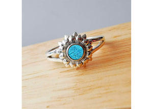 Silver Sunflower Ring