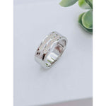 Load image into Gallery viewer, Silver Mens Double Inlay Ring
