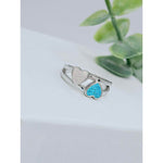 Load image into Gallery viewer, Silver Double Heart Ring

