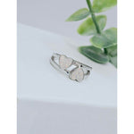 Load image into Gallery viewer, Silver Double Heart Ring
