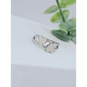 Silver Double Heart Ring