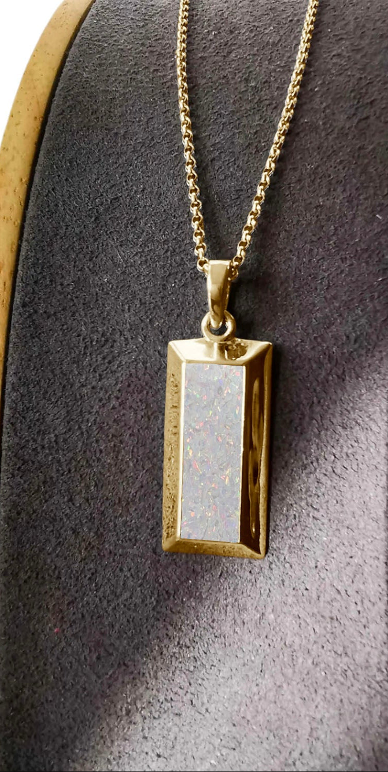 3d Gold / Silver Bar Pendant