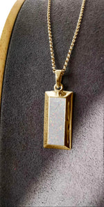 Load image into Gallery viewer, 3d Gold / Silver Bar Pendant
