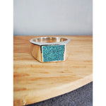 Load image into Gallery viewer, Silver Mens Square Signet Ring
