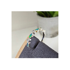 Silver Half Marquise with Cubic Zirconia