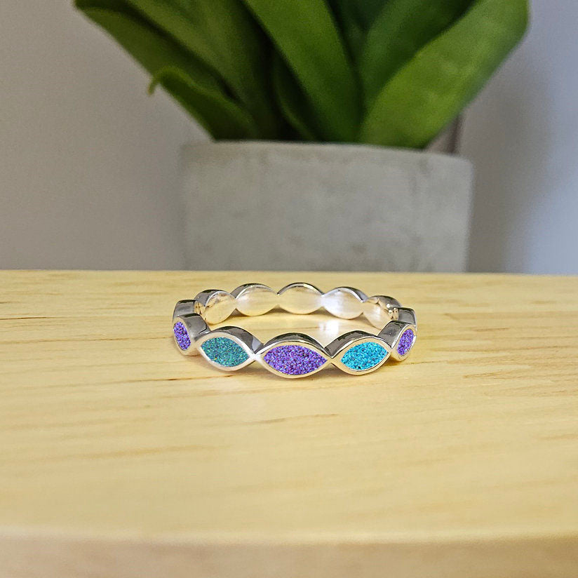 Silver Plain Almond Eye Ring