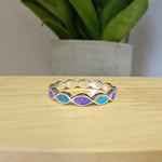 Load image into Gallery viewer, Silver Plain Almond Eye Ring
