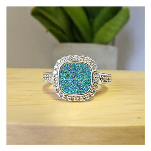 Silver Square Cushion Ring