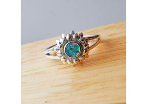 Silver Sunflower Ring