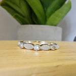 Load image into Gallery viewer, Silver Half Marquise with Cubic Zirconia
