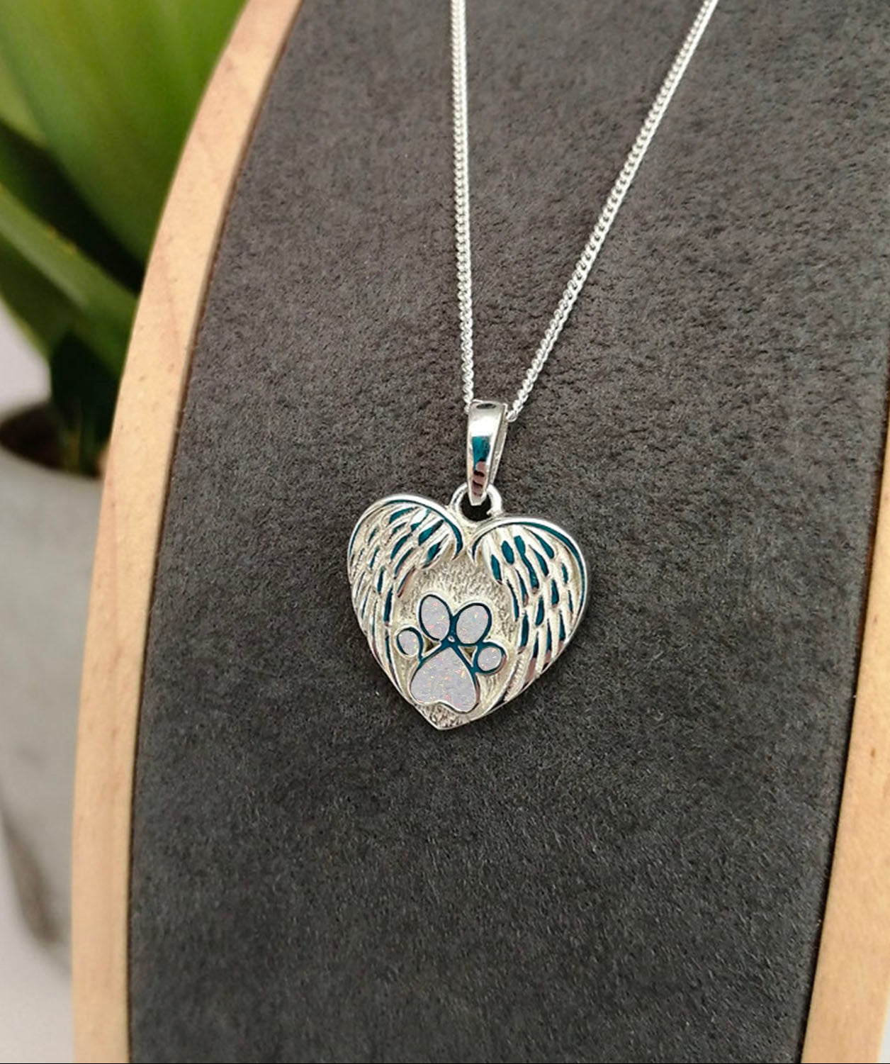 Angel Wing Paw Print Pendant