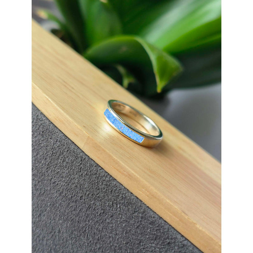 Silver 4mm Channel Band