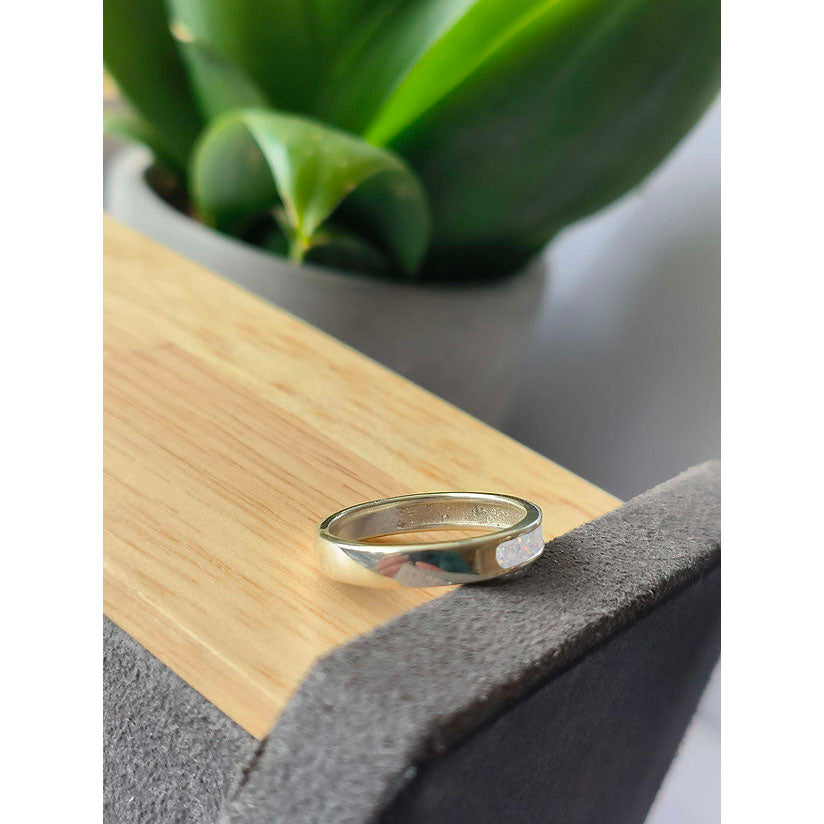 Silver 4mm Channel Band