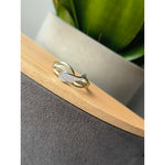 Load image into Gallery viewer, Silver Angel Wings Ring with Cubic Zirconia
