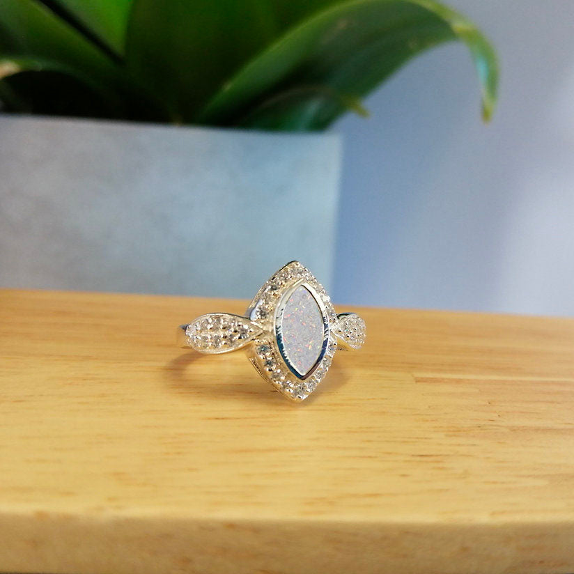 Silver Almond Eye Ring