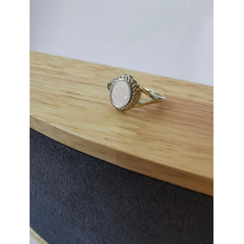 Silver Split Oval Ring
