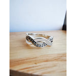 Load image into Gallery viewer, Silver Double Wave with Gems
