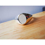 Load image into Gallery viewer, Silver Mens Oval Signet Ring

