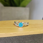 Load image into Gallery viewer, Silver Criss Cross Multi Gem Round 6mm
