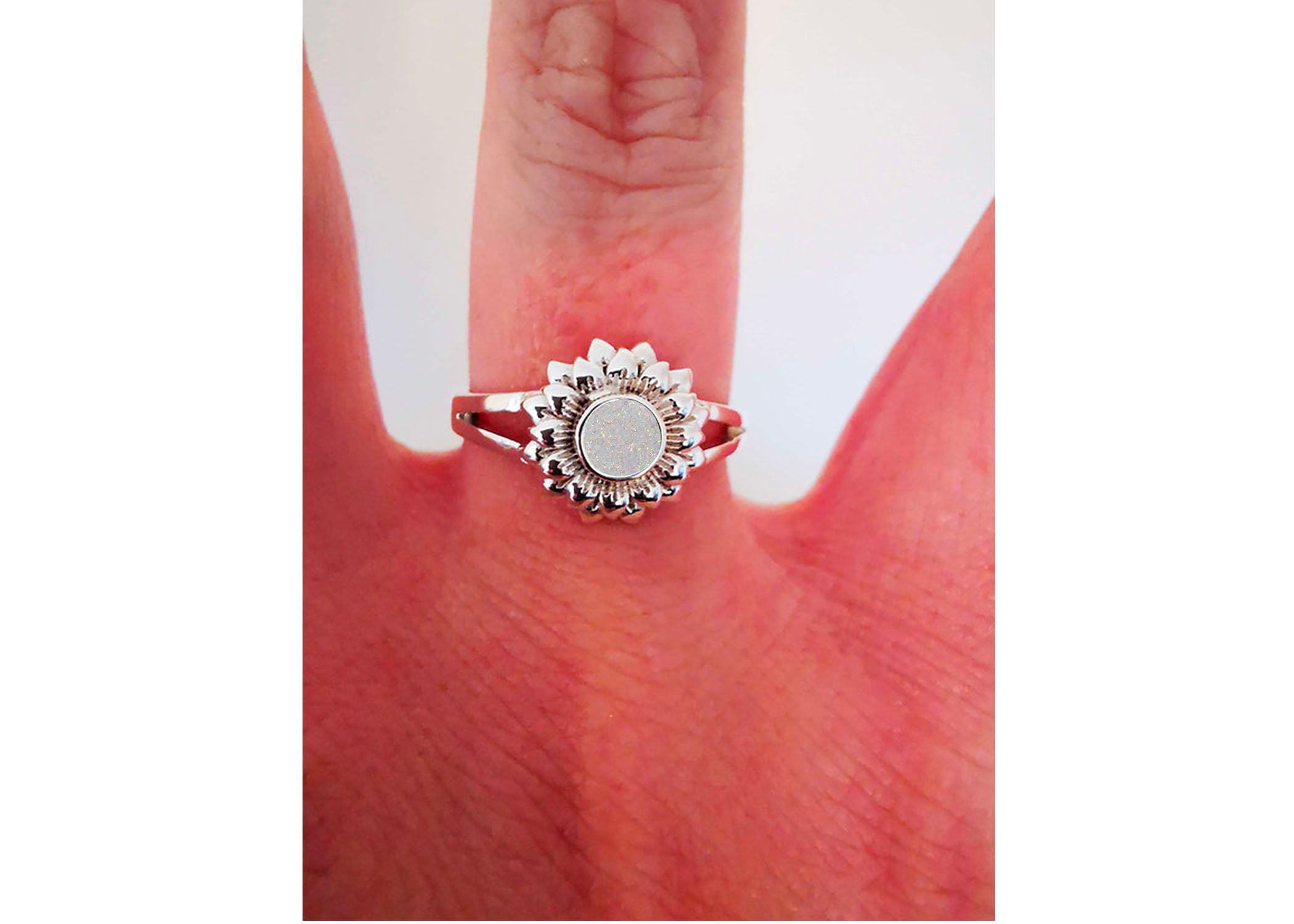 Silver Sunflower Ring