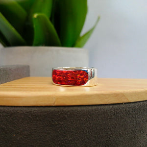 Silver 8mm Front Face Channel Ring