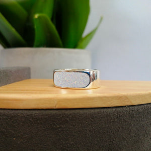 Silver 8mm Front Face Channel Ring