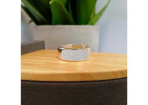 Silver 8mm Front Face Channel Ring